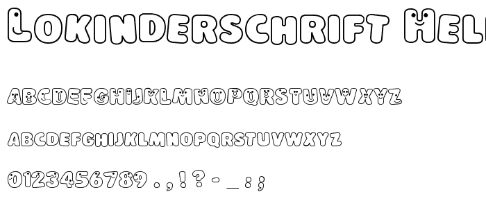 LoKinderSchrift Hell font